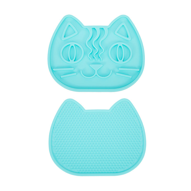 Dog double-sided lick mat by Dropshipman for slow feeding and dental health, featuring textured surface for chewing and licking.