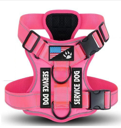Large Dropshipman tactical dog chest strap vest with adjustable straps and sturdy material for outdoor safety and control.