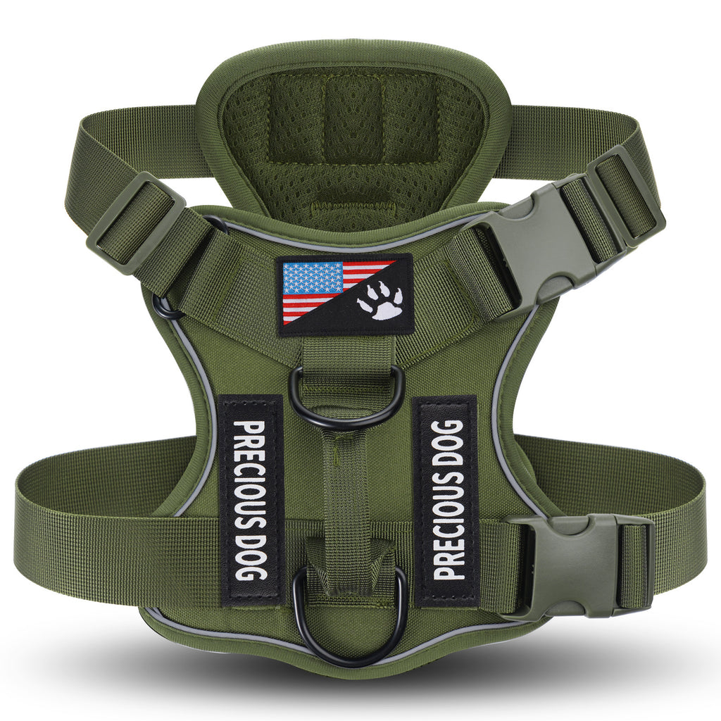Large Dog Tactical Chest Strap Vest by Dropshipman, durable strap vest with adjustable fit for active, outdoor dogs.