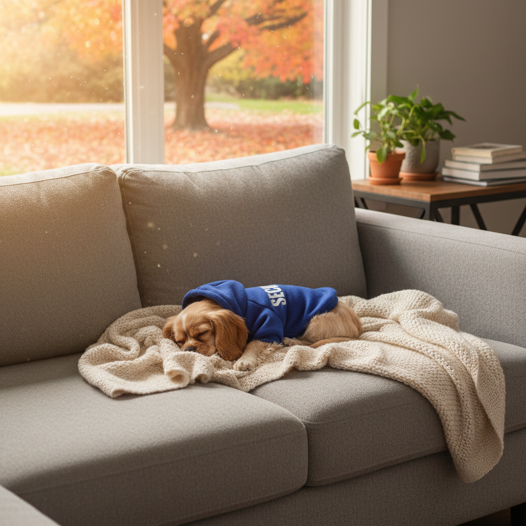 Cozy solid color pet sweater for dogs and cats by Dropshipman, British style, XS to 9XL, perfect for keeping pets warm and stylish.