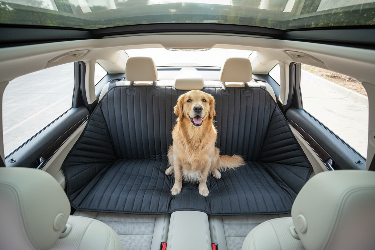 Dog Car Seat Mat - Overhead View