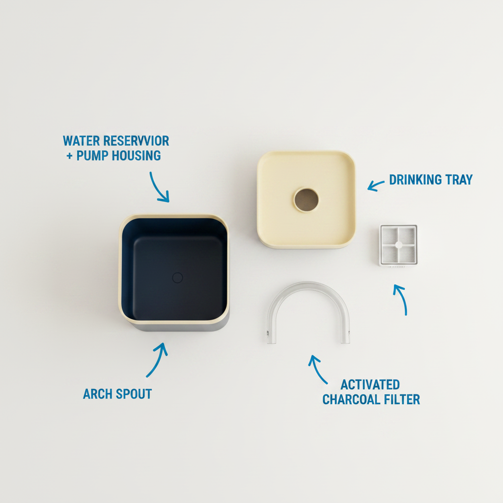 Fountain Parts Flat Lay
