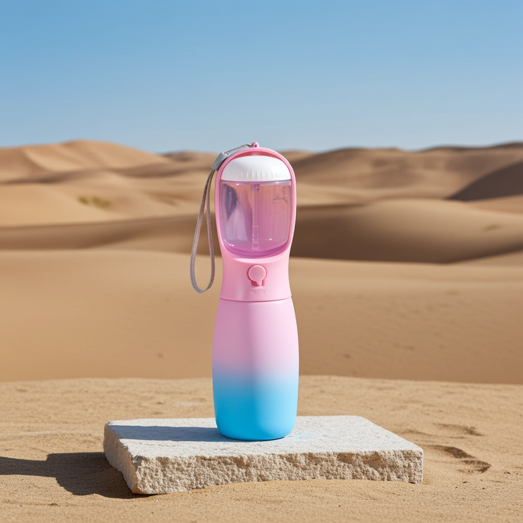 Portable Foldable Pet Water Bottle - 550ml & 300ml, BPA-Free for Dogs & Cats