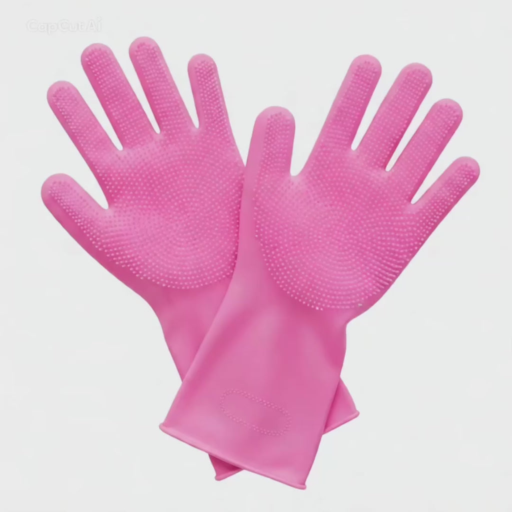 Pet Grooming Gloves for Cats & Dogs - Five Finger Deshedding & Massage Mitt