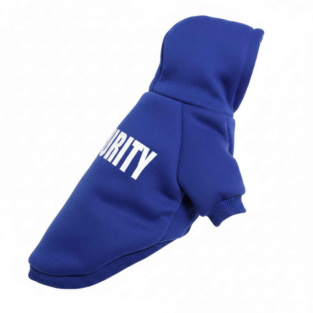 Side view of Dropshipman warm solid color British style dog and cat sweater, XS to 9XL, designed for cozy pet comfort.