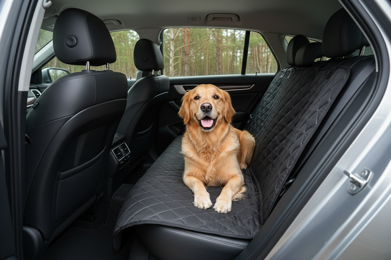 Waterproof Dog Car Seat Mat Lifestyle